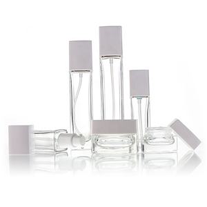 Botella cuadrada de vidrio para loción, botella de espray para loción cosmética, frascos de vidrio para crema, 20ml, 30ml, 40ml, 60ml, 100ml, 20g, 50g - Product Image 3