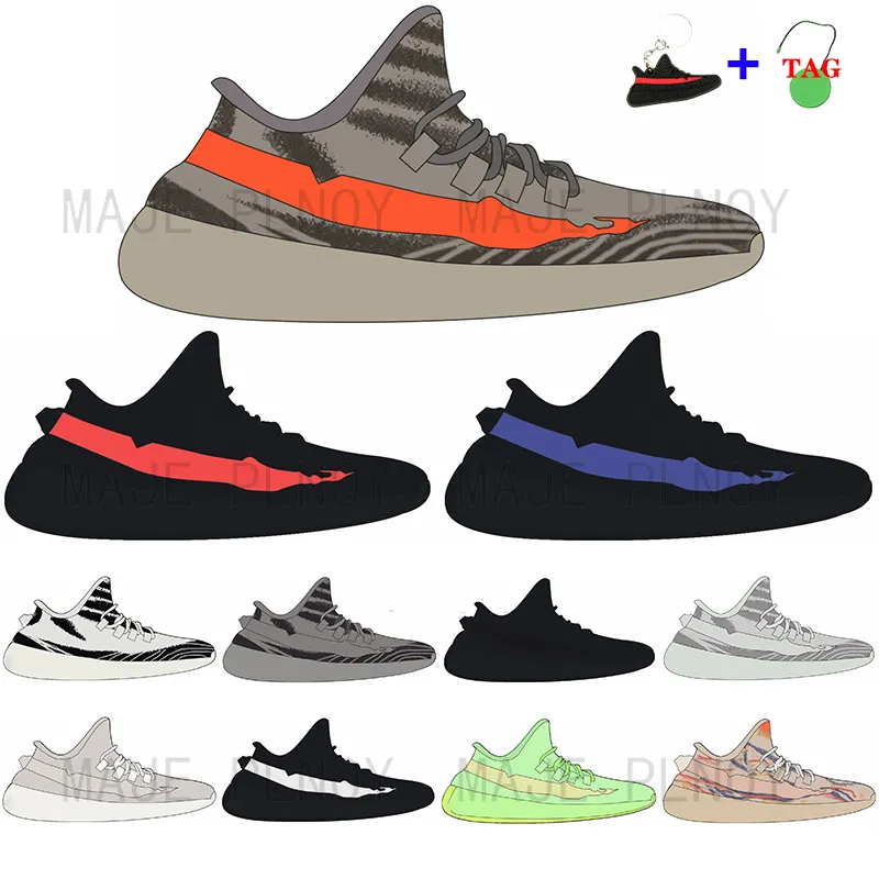 Originele Custom Logo Running Fashion Yezzy 350 V2 Statische Niet-Reflecterende Ademende Schoenen Voor Heren En Dames Wandelstijl Schoenen