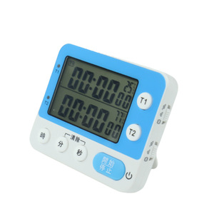 นาฬิกาจับเวลาในครัวแบบสองช่องสัญญาณ จอ LCD แสดงผลแบบนับถอยหลัง พร้อมขาตั้งพลาสติก สำหรับทำอาหาร อบขนม และการเรียน - Product Image 1