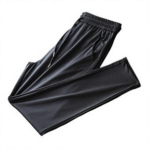Pantalon de survêtement droit pour homme, taille mi-haute, élastique, décontracté, avec poches latérales, respirant, écologique, séchage rapide, léger - Product Image 1