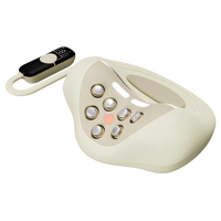 Masseur de cou électrique multifonctionnel rechargeable par USB OEM avec chaleur, lumière rouge, vibration, impulsions, 7 points de massage et contrôle de la minuterie