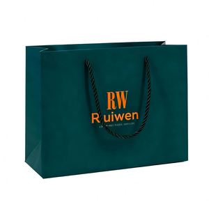 Sacs en papier de luxe personnalisés avec logo imprimé pour la promotion, la vente au détail de vêtements, les cadeaux, les achats et les bijoux, avec poignée - Product Image 6