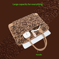 Sac pour ordinateur portable JUZZEDO en grains de café recyclés, écologique, biodégradable, sac à bandoulière, sac à main, sac d'affaires, sac pour ordinateur portable portable