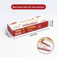 Boîte d'emballage de pizza longue style Detroit à portion individuelle, personnalisée, en gros, épaisse, jetable, avec pelliculage mat, portable