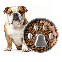 Bol pour chien à alimentation lente en acier inoxydable 304 sans BPA, design mignon 2026, 32 oz, deux choix, aide à perdre du poids