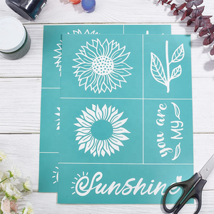 Khuôn In Lụa Tự Dính 8.6X11 Inch Khuôn Hoa Hướng Dương Để Tự Trang Trí Tranh Vải Áo Thun - Product Image 2