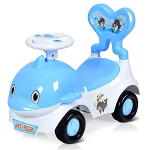 HT-5526 Push Ride On Car für Kinder 3 in 1 Walker Sliding Car Cartoon Pushing Ride-On Spielzeug mit Sound und Lichtern für Boy Girls Geschenk