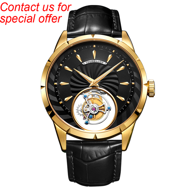RTS Genuine Real Flying Tourbillon Mechanical Watch Men's Watch Ultra-thin Brand Hollow New Men's Watch