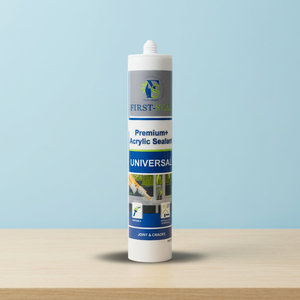 Scellant acrylique First Seal 300 ml pour la réparation des fissures des murs intérieurs, des joints des carreaux, des espaces entre les briques et les applications de construction en plâtre. - Product Image 1