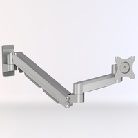 Support mural pour moniteur LCD VESA T9-GA01-W-PLUS 32 pouces, robuste, bras à gaz réglable en hauteur, en alliage d'aluminium, 15 kg, 90 degrés, neuf