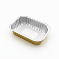 C450 Conteneurs en aluminium 450ml Conteneurs à emporter en aluminium Plateau rectangulaire en aluminium Conteneurs alimentaires jetables pour aliments