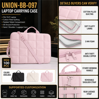 Étui de transport matelassé personnalisé OEM pour ordinateur portable avec mousse antichoc de 5 mm et organiseur pour le bureau, les trajets quotidiens et les voyages