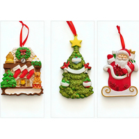 Personalisierbare Schneemann-Familie Schneeflocken-Harz Christbaumschmuck, Hängende Feiertagsdekoration, Weihnachtsschmuck
