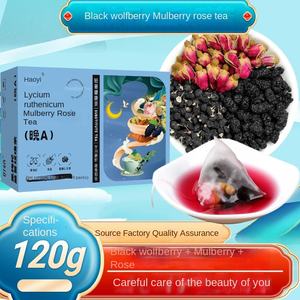 มอร์นิ่ง/ไนท์ แบล็ค วูลฟ์เบอร์รี่ มัลเบอร์รี่ โรส ชาเพื่อสุขภาพปรุงรสชนิดบรรจุถุงสำหรับผู้ชาย/ผู้หญิง เกรดท็อป 24 ซอง 120 กรัม - Product Image 6