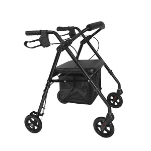 Hanbang Jiaye Four Wheel <b>Walker</b> With Seat Foldable Rolling <b>Walker</b> For <b>Elderly</b> Stable And Safe High Frequency Use - Product Image 2