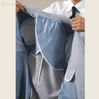 Setelan Jas Pria 2 Potong Premium Warna Biru Slate, Ringan, Bernapas, Slim Fit, Blazer dan Celana untuk Bisnis, Pernikahan, dan Gala