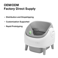 Nouvelle litière automatique intelligente pour chat avec grande capacité, entièrement automatique, en plastique ABS, contrôlable par application