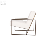 Fauteuil individuel de luxe moderne de style rétro français, chaise de designer sans accoudoirs pour la détente, chaise d'appoint pour salon