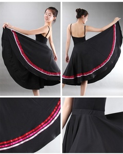 Gonne lunghe del carattere di prestazione di balletto della gonna di prova di balletto delle ragazze di vendita calda - Product Image 6