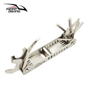 Ensemble d'outils de réparation d'équipement de plongée en acier inoxydable 13-en-1 Mini kit Lame BCD Cylindre REG Réglage Maintenance Installation - Product Image 2