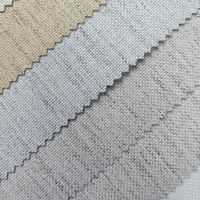 Tissu de rideau occultant intégral 100 % polyester, aspect lin, 250 GSM, pour salon de luxe
