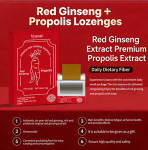 Tiras Orales de Propóleo y Ginseng Rojo OEM, 10 Unidades, Suplemento Dietético Diario para Energía y Vitalidad, Mantiene el Bienestar Corporal para Adultos, Disponibilidad Inmediata - Product Image 1