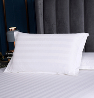 Parure de lit de luxe 100 % coton pour hôtel, drap-housse king size, ensemble de literie à rayures de 3 cm, ensemble de couette