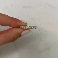 LOZRUNVE Bijoux pour femmes en argent sterling 925 Bague de mariage Lunette de luxe Bague d'éternité carrée coupe princesse