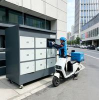 ESINO Estación de Intercambio de Baterías a Prueba de Lluvia con 8 Ranuras y Pantalla Táctil BMS para Motocicletas/Scooters Eléctricos Urbanos, Negocios de Reparto a Domicilio