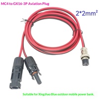 Câble de connexion pour panneau solaire à vente directe, alimentation portable extérieure (interface MC4) vers connecteur aviation GX16-3P