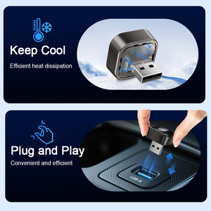 Accessoires de voiture sans fil noirs, adaptateur <span class=keywords><strong>Carplay</strong></span> et Android Auto 2 en 1, version Android 10 et supérieure pour VW, compatibilité automobile 22g - Product Image 4
