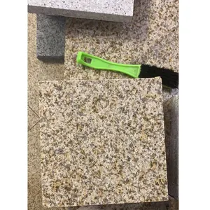 G350 Bush Hammered Shandong Rust Stone Granite Floor Tiles Granite Wall Slab Cut-to-size Strip Yellow Granite