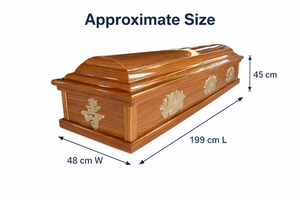 Cofano Funebre in Legno Massello Premium Qianrui, Cofano e Bara di Alta Qualità Stile Europeo, Forniture Funebri Personalizzate, Produttori di Bare in Legno - Product Image 2