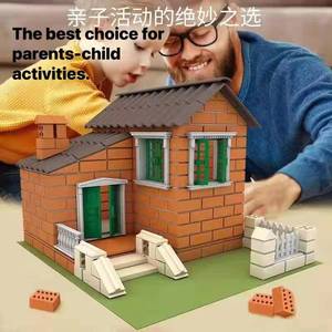 Juego de Construcción de Ladrillos de Cemento en Miniatura para Casa <span class=keywords><strong>DIY</strong></span>, Kit de Bloques de Construcción, Modelos de Arquitectura en Miniatura para Niños - Product Image 4