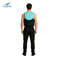 Gilet de sauvetage unisexe en mousse PVC pour sports nautiques (wakeboard, surf, natation, voile), avec logo personnalisé sur le devant, col montant, pour adultes, idéal pour le kayak