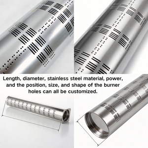 Brûleurs à gaz en acier inoxydable avec diamètres et longueurs de tuyaux personnalisables en GPL ou GN, certification CE pour chaudière à gaz - Product Image 3