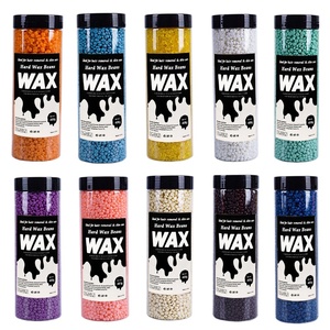 400g de granulés de <span class=keywords><strong>cire</strong></span> dépilatoire solide sans papier (Huile végétale de colophane) – <span class=keywords><strong>Cire</strong></span> chaude forte et dure, 19 couleurs, sans bandes, pour les jambes - Product Image 2