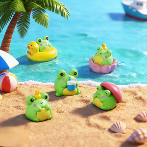 Lindas Mini Figuras de Rana, Miniaturas de Rana de Plástico para Manualidades, Accesorios para Micro Jardín de Hadas, Decoración de Mesa para el Hogar - Product Image 3