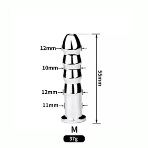 Tapón Uretral de Acero Inoxidable Acanalado FRRK, Juguetes Sexuales para Retrasar la Eyaculación para Hombres, Talla XXL, Productos para Masturbación Masculina - Product Image 4