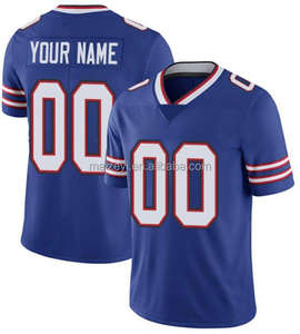 Maglia da Football Americano Personalizzata di Alta Qualità con Numero, Nome e Logo Personalizzati, Taglie Fino a 6XL, Stile Buffalo con Ricamo Tackle Twill - Product Image 3