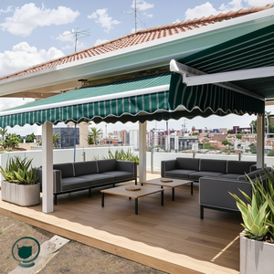 <span class=keywords><strong>Toldo</strong></span> Retráctil Motorizado Eléctrico de Aluminio Impermeable <span class=keywords><strong>para</strong></span> Exteriores, Patio, Balcón, Jardín, Terraza, Brazo Plegable, <span class=keywords><strong>para</strong></span> Hogar, Hotel, Cafetería - Product Image 1