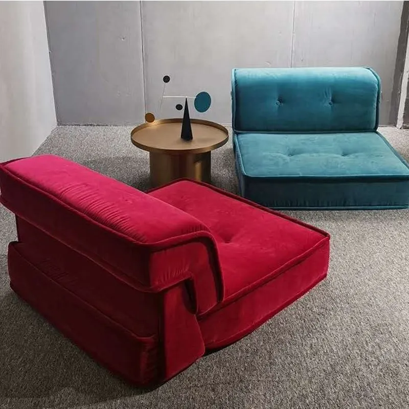 ชุดโซฟาผ้ากำมะหยี่สีสันสดใสแบบ DIY ฟรีส่วนรูปตัวยูหรูหราเฟอร์นิเจอร์ห้องนั่งเล่นสไตล์อาหรับ