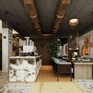 เคาน์เตอร์จัดแสดงของร้านกาแฟทำจากไม้ทันสมัยดีไซน์ภายในร้านขนมเฟอร์นิเจอร์จัดแสดงสินค้าตามสั่ง - Product Image 1