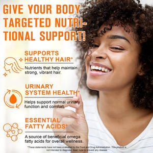 Atacado Vegan <span class=keywords><strong>Pumpkin</strong></span> <span class=keywords><strong>Seed</strong></span> <span class=keywords><strong>Oil</strong></span> <span class=keywords><strong>Softgel</strong></span> com Saw Palmetto Herbal Suplemento Cold Pressed <span class=keywords><strong>Pumpkin</strong></span> <span class=keywords><strong>Seed</strong></span> <span class=keywords><strong>Oil</strong></span> <span class=keywords><strong>Softgel</strong></span> 300 contagens - Product Image 5