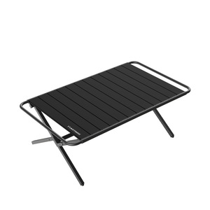 Table pliante d'extérieur en alliage d'aluminium LZ-00, 107x61x43.5cm, rectangulaire, noire, design Egg Roll, portable, pour camping, barbecue, pique-nique - Product Image 5