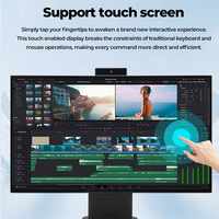 Ordinateur de bureau ultra-mince Intel I5/I7/I9 "24 27" tout en un PC pour le studio de conception et le travail graphique
