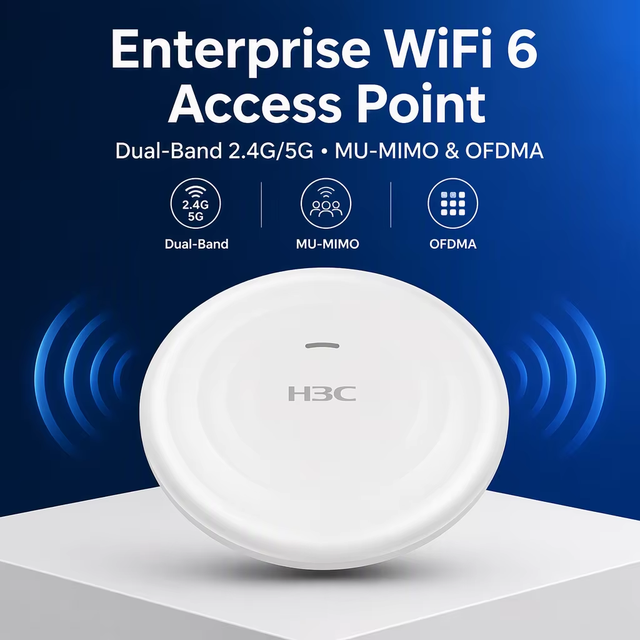 H3C UAP672-S Enterprise WiFi 6 AP with 2.975Gbps High-Speed PoE Support for Office Hotel School
