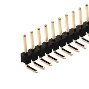 TZT 40 पिन 1x40 एकल पंक्ति पुरुष 2.54 भंगुर पिन हैडर कनेक्टर पट्टी Arduino के लिए काले