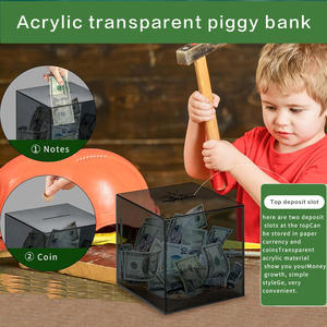 <span class=keywords><strong>Tirelire</strong></span> en acrylique transparent personnalisé <span class=keywords><strong>Tirelire</strong></span> <span class=keywords><strong>à</strong></span> ouvrir pour adultes ou enfants <span class=keywords><strong>Tirelire</strong></span> en acrylique transparent pour économiser - Product Image 4
