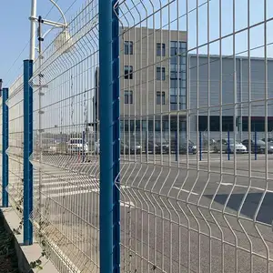 Black Fence Panels Manufacturer 3 Curve Bending Welded Mesh Fence 60mmx 60mm Mesh Size 3D Welded Fence Mesh Panels